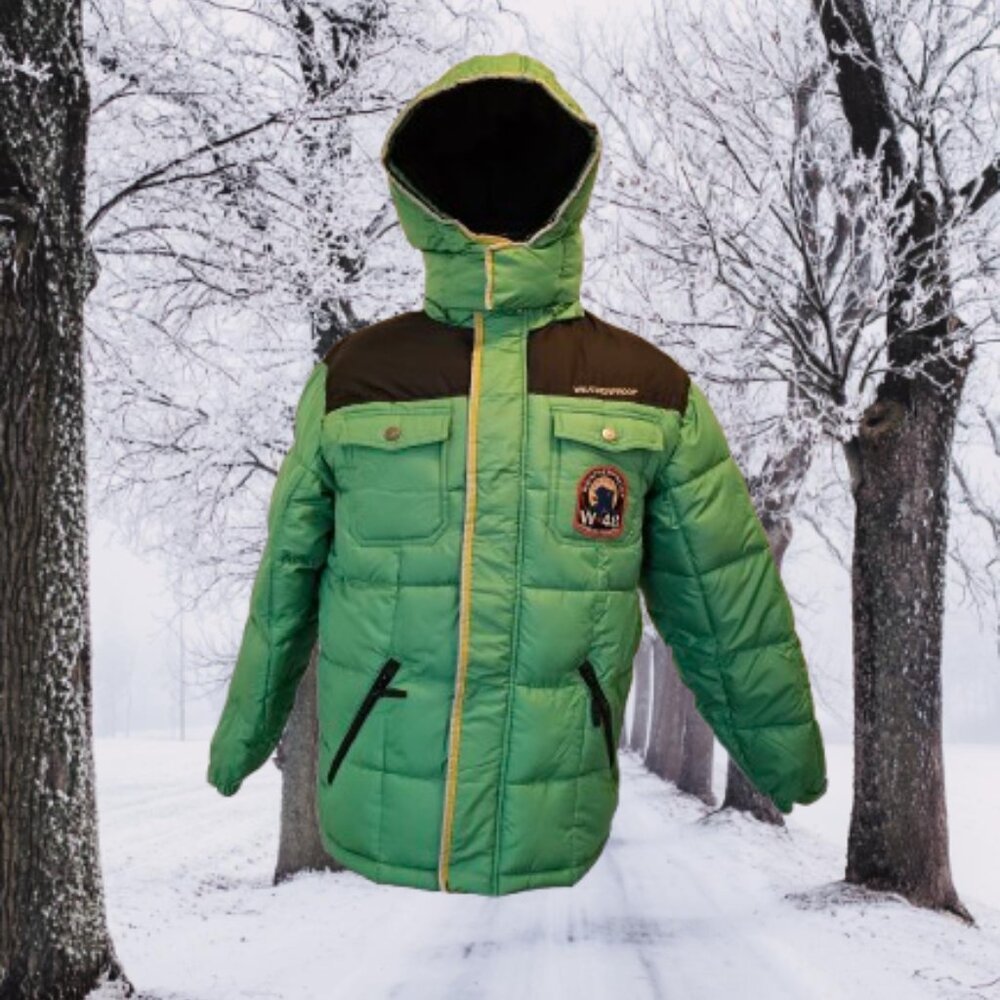 WEATHERPROOF BOYS BUBBLE WINTER HOODED JACKET - SIZE LARGE (14/16)